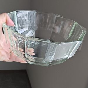 Clear Glass Octagonal Bowl